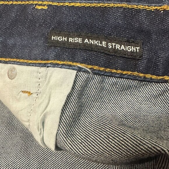 NWT Rue21 Womens 24 Jeans High Rise Ankle Straight Leg Dark Wash Raw Hem Plus - Picture 12 of 16